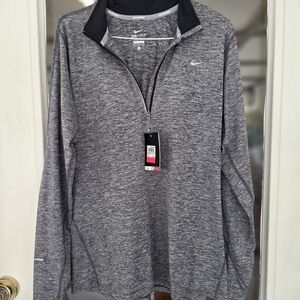 Nwt Nike Gray Dri-FIT Running Quarter-Zip Pullover Womens XL Extra Large